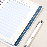 Agenda hebdomadaire 2026-2027 A4 A5 – Prix usine, vente en gros, couverture rigide, journal personnalisé avec carnet à spirale non daté en lin et PP