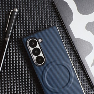 Premium Fashion Ultra Slim Magnétique Pliant PU Étui En Cuir Armid Fibre Texture Téléphone Cas pour Samsung Galaxy Z Fold 7 6 5 - Product Image 3