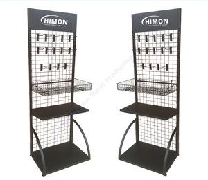 Cửa Hàng Bán Lẻ Cửa Hàng Tùy Chỉnh Dây Lưới Lưới Kim Loại Móc Treo Sản Phẩm Hiển Thị Sàn Đứng Giá - Product Image 6