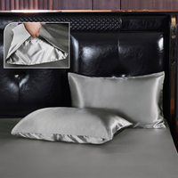 Parure de lit en satin de polyester effet soie 3 ou 4 pièces pour chambre à coucher, commande en gros, couleur personnalisée
