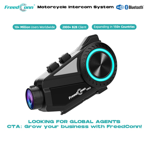 Nouveau modèle FreedConn R3 Pro avec enregistreur caméra 2K, interphone sans fil Bluetooth <span class=keywords><strong>pour</strong></span> moto, <span class=keywords><strong>casque</strong></span> <span class=keywords><strong>pour</strong></span> 2 à 6 motards, portée 1000 m - Product Image 1