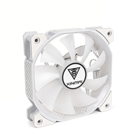 Ventilateur de refroidissement CPU ARGB blanc 120 mm Infinity Mirror 12 V avec interface 3 broches pour boîtier PC