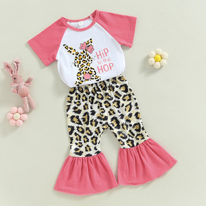 High Quality Easter <strong>Bunny</strong> Bell-bottoms Clothes Kids <strong>Girls</strong> Clothing Sets Boutique Baby <strong>Outfit</strong> - Product Image 6