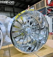 Jantes forgées personnalisées FANXI OEM 8x6.5 8x170 8x180 6x135 6x139.6 chromées polies 24x12 24x14 26x12 26x14 26x16 pour Dodge 2500