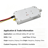Module amplificateur de puissance RF VHF 136-174 MHz 50W à gain élevé 48 dB, amplificateur de signal avec antenne SMA pour systèmes radio bidirectionnels