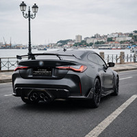Kit carrosserie complet en fibre de carbone sèche style MP pour BMW M3 M4 G80 G82, comprenant lèvre avant, jupes latérales, diffuseur arrière et spoiler, 2021+