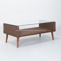 Ensemble de salon de jardin en rotin Joye Leisure Alu, meubles d'extérieur, table et chaises en rotin, ensemble de 4 pièces, salle à manger, cour, hôtel, design contemporain