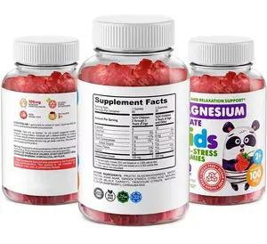 Private Label Magnesium Citrate Gummies Sugar Free Anti-Stress Gummies Calming Relaxation Support Kids Gummies