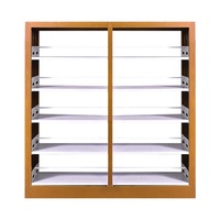 Bibliothèque de table en métal, Double face, en acier, design chinois, bibliothèque athlétique moderne, 2 pièces