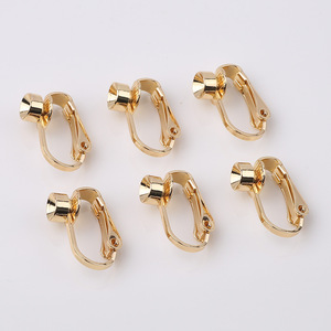 Ear Clip Converter 1.6x10 Mm Gold Plated Copper Jewelry Findings For DIY Earrings Round Design Spring 2025 - Product Image 1