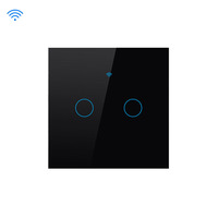 4 Gang Tuya Touch Sensitive Smart Light Switch Alexa Control de voz Pared de vidrio Inalámbrico WiFi Interruptores eléctricos