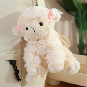 Peluche di Pecora Morbida e Soffice con Fiocco, Giocattolo Imbottito per Bambini, Regalo di Compleanno - Product Image 2