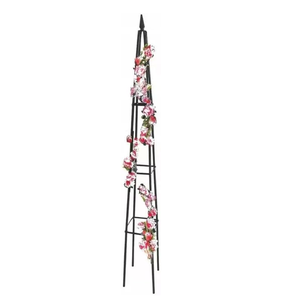 Pergola de jardin, plantes grimpantes pyramide en treillis-Obélisque en treillis, pergola pyramidale, métal, autoportante, tour de rose, noir - Product Image 2