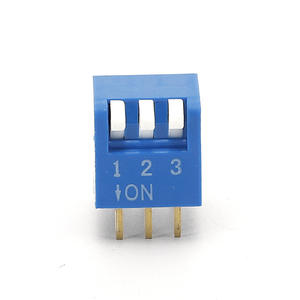 DPL-03 Kırmızı Renkli Uzun Aktüatörlü SPST Standart Piyano Tipi <span class=keywords><strong>3</strong></span> Pozisyonlu Altın Kaplama Terminalli Delikten Montajlı Dip Switch - Product Image 5