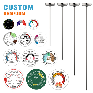 12-Inch Roestvrijstalen Stuurpen Direct Lezen Wijzerplaat <span class=keywords><strong>Thermometer</strong></span> Voor Frituren En Bbq Vlees Koken Op Maat Oem Frituurthermometer - Product Image 6