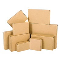 Boîte d'avion extra dure colorée personnalisée en petits lots de papier kraft ondulé UV Express logo en carton transfrontalier