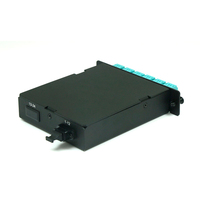 Cassette de Fibra Óptica de Aluminio Multimodo MPO/MTP LC OM3/OM4 de 12/24 Fibras para Sistema de Cableado de Red de Centro de Datos 5G