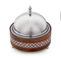 Accueil Vaisselle personnalisée en bois avec couvercle en acier inoxydable et durable la casserole ronde parfaite en métal