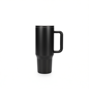 Vaso de Cerveza de Vidrio Sublimado Hipdeer de 12oz/16oz, Doble Pared, Aislado al Vacío, con Asa y Pajita, Diseño Minimalista Ecológico - Product Image 1