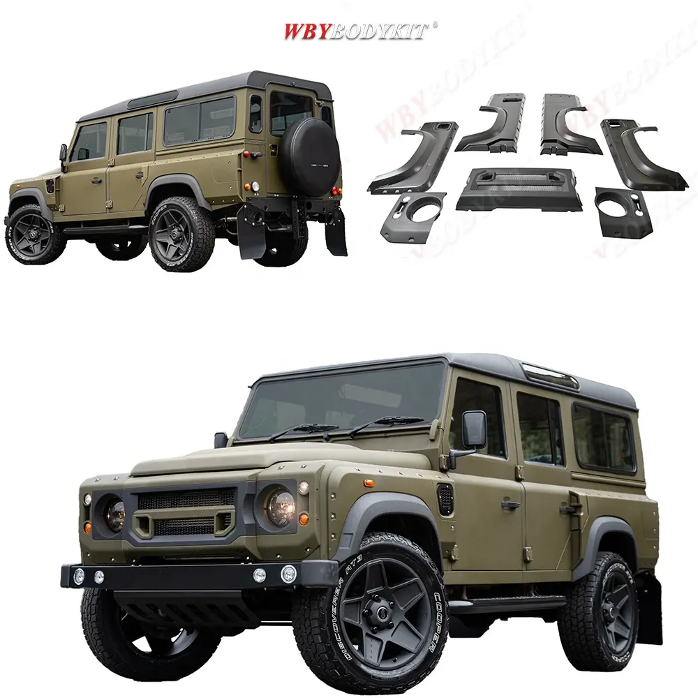 Kit de para-choques dianteiros e traseiros para carros Land Rover Defender 90 110 KAH, peças automotivas para carros, capas de grade externa
