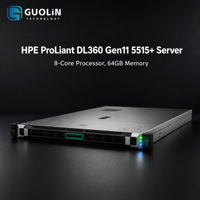 Serveur en rack d'entreprise personnalisé HPE ProLiant DL360 Gen11 1U Intel 5515+ 8 cœurs 64 Go 2x480 Go SSD 10G OCP