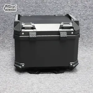 Borske Custom Top Case Motorcycle Luggage Box Motorbike Rear Storage Top Box ABS Plastic Motorcycle Tail Box