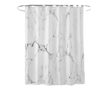 Green Bank digital print Dacron tenda da doccia impermeabile in marmo addensato bagno divisorio