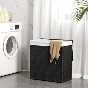 Cesta con forro extraíble plegable, manijas de tapa, diseño de ratán sintético <span class=keywords><strong>para</strong></span> <span class=keywords><strong>ropa</strong></span> sucia, cesto de <span class=keywords><strong>ropa</strong></span> sucia - Product Image 6