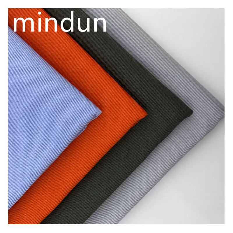 Mindun OEM ODM 65 Polyester 35 Cotton Fabric 230GSM Twill Workwear Fabric For Uniform