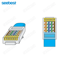 Kabel Ethernet Kecepatan Tinggi Seebest cat 5e Kabel Jaringan dengan Konektor Rj45 Kabel Patch Cord Lan