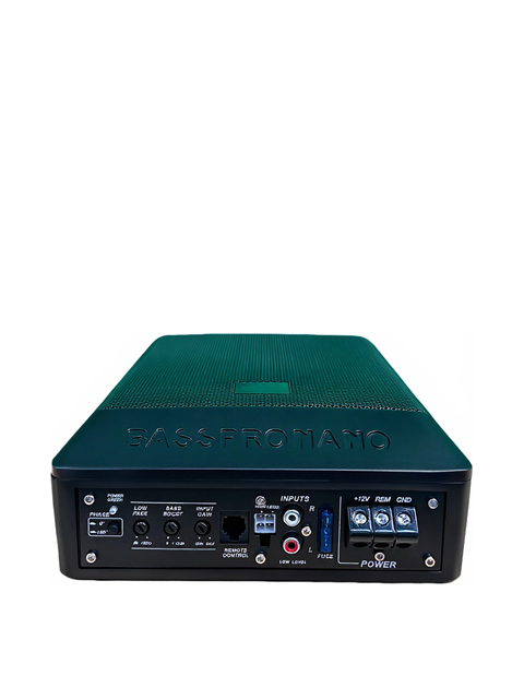 GMINJOO 300W 4 6*8 Inch Slim Metal Subwoofer Box with 50Hz-150Hz Frequency Range
