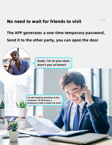 กุญแจล็อคอัจฉริยะ SINON Tuya ควบคุมผ่าน WiFi พร้อมระบบสแกนลายนิ้วมือ  วัสดุเหล็กกล้าไร้สนิม  รองรับการ์ดหน่วยความจำ  สำหรับประตูเหล็ก - Product Image 3