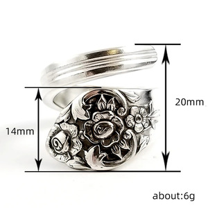 Dark Leaf <b>Open</b> <b>Ring</b> Adjustable Fashion Women Statement Finger Jewelry Daily Wear Gift - Product Image 4