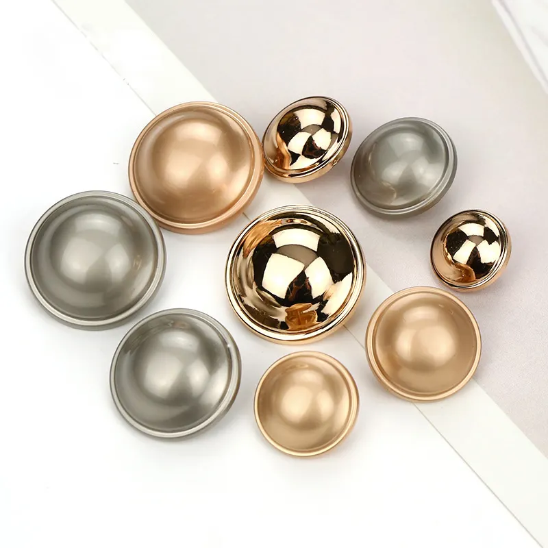 Wholesale new custom designer fancy men uniform clothing women dress blouse suit gold shank metal domed button