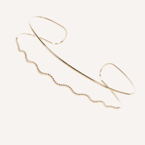CUCOCUCA YFB 006 Collar de cadena ondulada de acero inoxidable, joyería minimalista para el cuello, se adapta perfectamente a los conjuntos de verano - Product Image 1