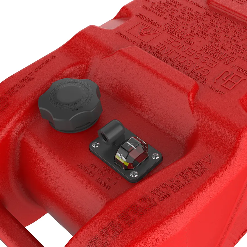 Seaflo tanque de combustível portátil, tanque de combustível portátil hdpe de 6 galões e 24 litros para carro ou bicicleta de trilha