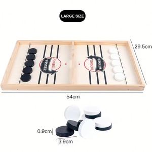 Kid Educational Toy Fast Sling Puck International Chess 2 in 1 Multifunctional Foldable Battle Strategy Board Games Wooden Chess - Product Image 3