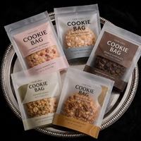 Sacs d'emballage personnalisés en plastique laminé de qualité alimentaire, transparents, thermoscellables, pour beignets, biscuits et gâteaux individuels