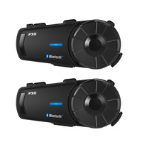 2 pièces Fodsports Fx8 8 Riders Casque de moto Bluetooth Casque audio Haut-parleurs Prise en charge des appels mains libres