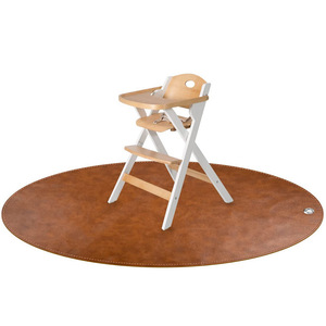 Round dining table and chair leather floor mat, non-slip crawling mat, eco-friendly baby mat, anti-splash <b>picnic</b> <b>blanket</b> - Product Image 1