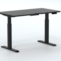 Bureau de jeu ergonomique avec éclairage LED, bureau de bureau réglable en hauteur, pieds de bureau réglables, bureau assis-debout