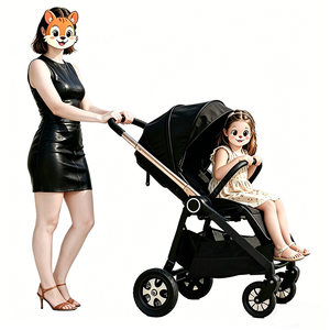 Poussette pour bébé de 0 à 4 ans, personnalisée, en <span class=keywords><strong>tissu</strong></span> de <span class=keywords><strong>lin</strong></span> 300D et <span class=keywords><strong>tissu</strong></span> Oxford 600D coloré, avec cadre poli. - Product Image 1