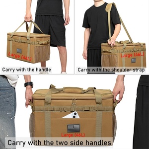 Sac de rangement tactique pour le camping, sac utilitaire, organisateur de cuisine de camping avec porte-hache et bandoulière - Product Image 5