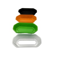 Plateau en forme de bateau pour fruits, plateau en plastique sans couvercle pour raisin manga, de qualité alimentaire, vente en gros