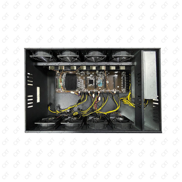 8 GPU Computer Frame Graphics Case Open Air 8 Gpu Server Motherboard Case with RAM/PSU/SSD/cpu