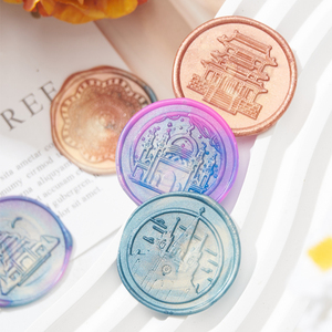 Vente en gros de timbres créatifs en <span class=keywords><strong>cire</strong></span> rose <span class=keywords><strong>gaufrée</strong></span> 3D personnalisés pour carte d'anniversaire, décoration et cadeaux - Product Image 4