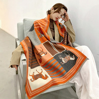 Écharpe en polyester épaisse à imprimé animal pour femmes, châle luxueux et chaud, couverture douce surdimensionnée, accessoire pour temps froid