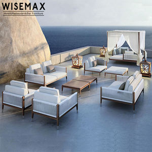 WISEMAX fabbrica Rattan tavolo da pranzo all'aperto Patio esterno Rattan Set di mobili in vimini impermeabile Hotel progetto <span class=keywords><strong>Ou</strong></span> - Product Image 2