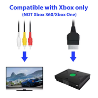 6FT 1.8m AV 3 RCA kabel TV Audio Video kabel komposit untuk Xbox asli konsol klasik