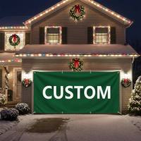 Bandera Decorativa Navideña para Puerta de Garaje, Lavable, Reutilizable, con Impresión Personalizada, de Gran Tamaño, Impermeable para Exteriores
